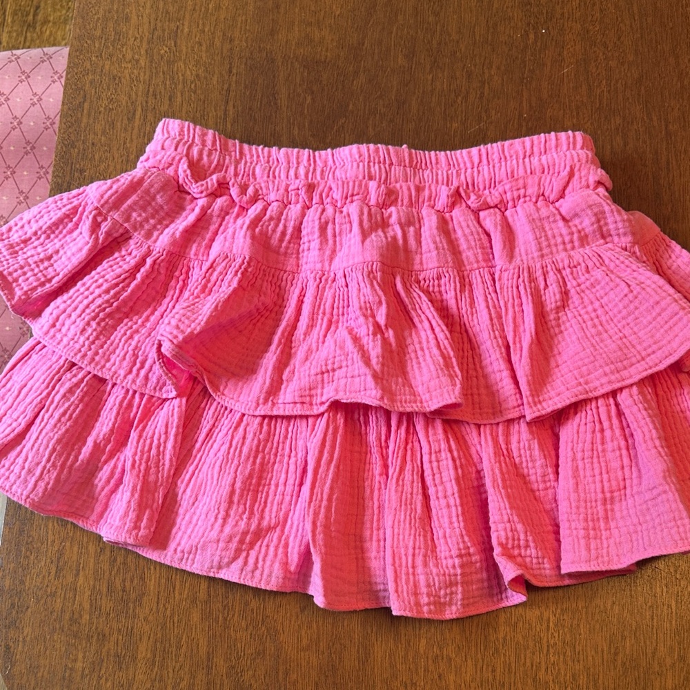 Pink Ruffled Kids Skirt - Picture 3 of 4